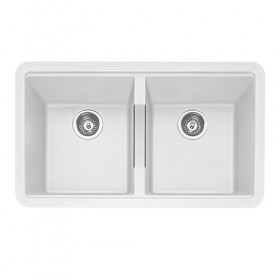 CAPLE - Lee200AN Undermount Geotech Granite Sink Chalk White