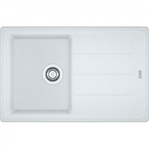 FRANKE - Basis Single Bowl Sink Reversible Fragranite Polar White