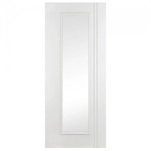 CONTRACT WHITE - Unicorn Clear Glass Internal Doors