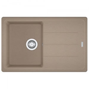 FRANKE - Basis Single Bowl Inset Sink Reversible Fragranite Oyster