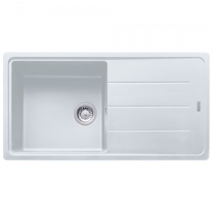 FRANKE - Basis Single Bowl Sink Reversible Fragranite Polar White