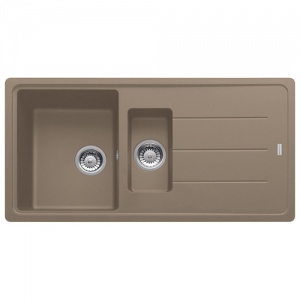 FRANKE - Basis 1.5 Bowl Sink Reversible Fragranite Oyster