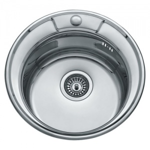 PE100 - Round Bowl Sink in Stainless Steel With Tap Hole