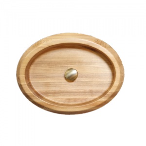 SVALL - Solid Lumber Ash Oval Washbasin Brass Stopper