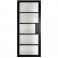 BELGRAVIA - Mayfair Premium Primed Black 5 Reeded Glass