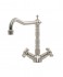 CAPLE - Antique Twin Lever Tap Dual Lever Kitchen Tap Brushed Nickel