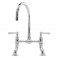 CAPLE - Putney Bridge Dual Lever Kitchen Tap Antique Polished Stainless Steel