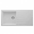 Realstone Composite Sink - Granite White Single Bowl & Single Drainer XL