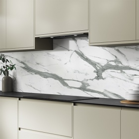 ALLOY SPLASHBACKS - White Marble Shell