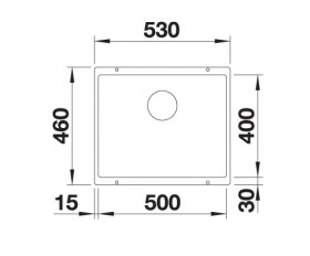 BLANCO - Rotan 500-U Silgranit Alumetallic Undermount Sink