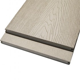 WPC 3D WOODGRAIN "Sand Beige" - Solid Wide Board Composite Decking 4M