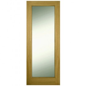 CONTRACT OAK - 1 Panel Frosted Glass