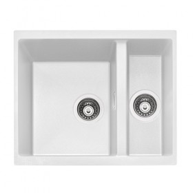 CAPLE - LEE151AN Undermount Geotech Granite 1.5 Bowl Sink Chalk White