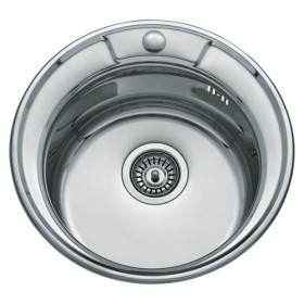 PE100 - Round Bowl Sink in Stainless Steel With Tap Hole