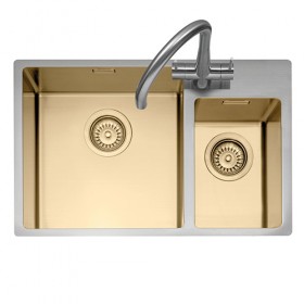 CAPLE - Mode175GD Inset Sink Gold and Stainless Steel