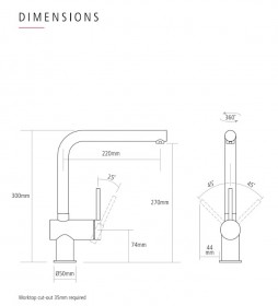 CAPLE - TAYO QUAD Single Lever Tap Solid Stainless Steel