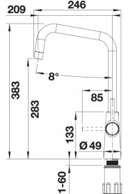 BLANCO - Jax PVD Steel Tap