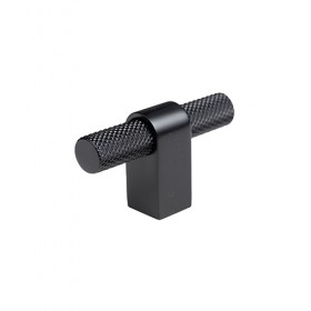 Matt Black Knurled T-Bar 60mm