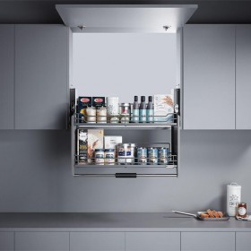 Deluxe Pull Down Basket Chrome 600MM