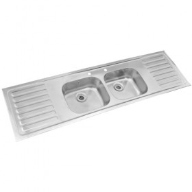 PYRAMIS - Double Bowl Double Drainer Sink