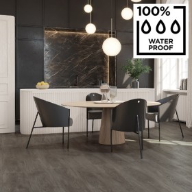 COREPEL - XL Wood Crystal Oak Dark Grey Waterproof Flooring