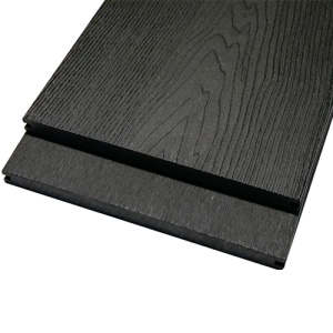 WPC 3D WOODGRAIN "Anthracite" - Santorini Solid Wide Board (249mm – 10”)  Composite Decking 3.9M