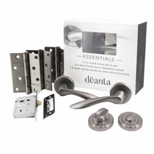 DEANTA - Aran SN Satin Nickel Bathroom Lockset LHH022 