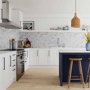 ALLOY SPLASHBACKS - Carrara Marble Herringbone Shell