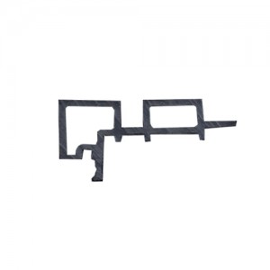 WPC Crete CoEx "Anthracite" - Cube Cladding Corner Profile 49mm x 106mm x 2.9M