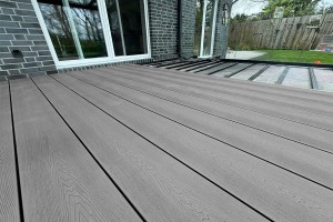 WPC 3D WOODGRAIN "Grey Slate" - Solid Wide Board (249mm – 10”) Composite Decking 3.9M
