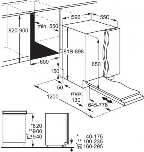 ELECTROLUX - 600 Series Satelliteclean Integrated Dishwasher