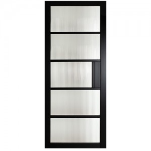 BELGRAVIA - Mayfair Premium Primed Black 5 Reeded Glass