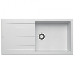 PYRAMIS - Alazia White Composite Single Bowl Sink