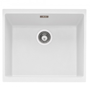 CAPLE - LEE500CW Inset or Undermount Geotech Granite Sink Chalk White