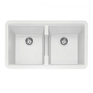 CAPLE - Lee200AN Undermount Geotech Granite Sink Chalk White