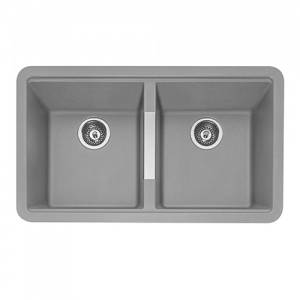 CAPLE - Lee200MINK Undermount Geotech Granite Sink Pebble Grey