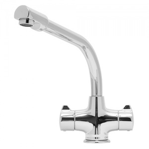 CAPLE - Cruciform Dual Lever Kitchen Tap Polished Chrome