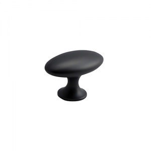 Matt Black Oval Knob 60mm