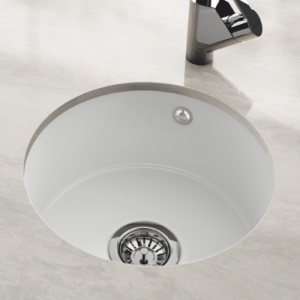 Undermount round kitchen ceramic sink