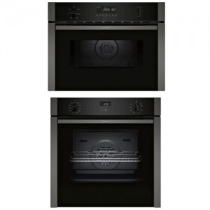 NEFF - Built-in Oven B3ACE4HG0B & Built-in Microwave Oven C1AMG84G0B Graphite-Grey Pack