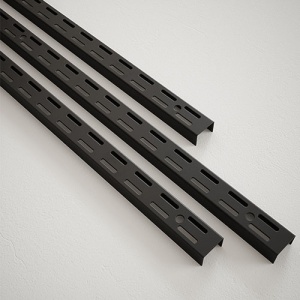 ROTHLEY - Shelving Upright Matt Black Twin Slot 430MM