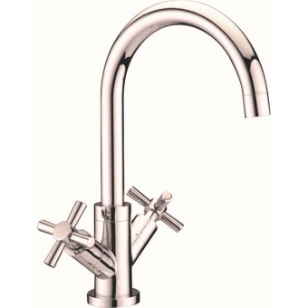 Chrome cross handle sink mixer tap - Noyeks Newmans