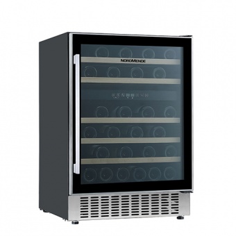 NORDMENDE - 60cm Free Standing Built In Wine Cooler 46 Bottle Dual Zone Slim Inox Frame