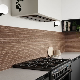 ALLOY SPLASHBACKS - Flutted Oak Timber