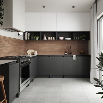 ALLOY SPLASHBACKS - Flutted Oak Timber