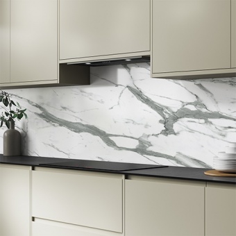 ALLOY SPLASHBACKS - White Marble Shell