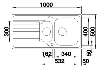 BLANCO - Dinas 6 S Reversible Inset Sink