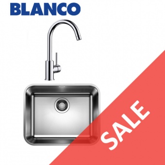 BLANCO SINK & TAP OFFER 2 - Undermount Sink Supra 500-U S/Steel & MIDA Tap Chrome