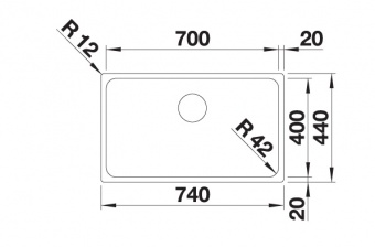 BLANCO - Solis 700-U Undermount Sink