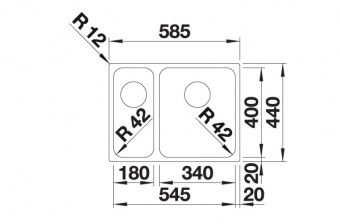 BLANCO - Solis 340-180-U LH Undermount Sink